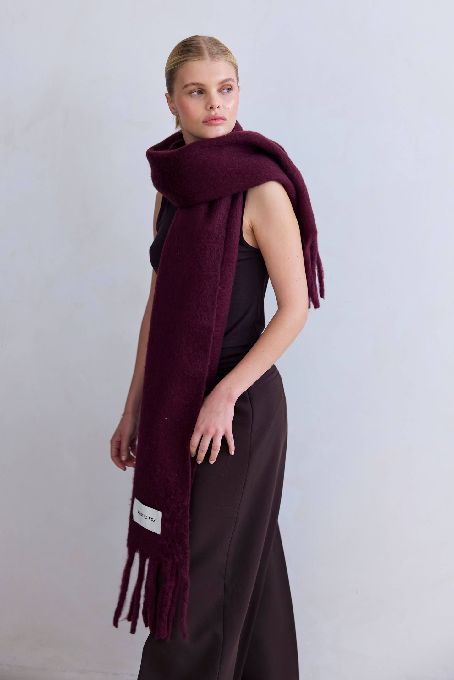 ARCTIC FOX The Stockholm Scarf - 100% Recycled - Cherry Lacquer - FW25
