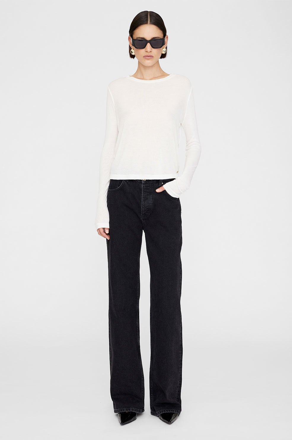Anine Bing Amani Long Sleeve Tee