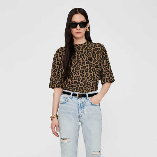 ANINE BING Avi Tee | Leopard