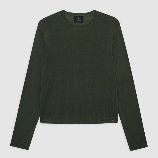 ANINE BING Giorgio Long Sleeve Sweater | Dark Olive