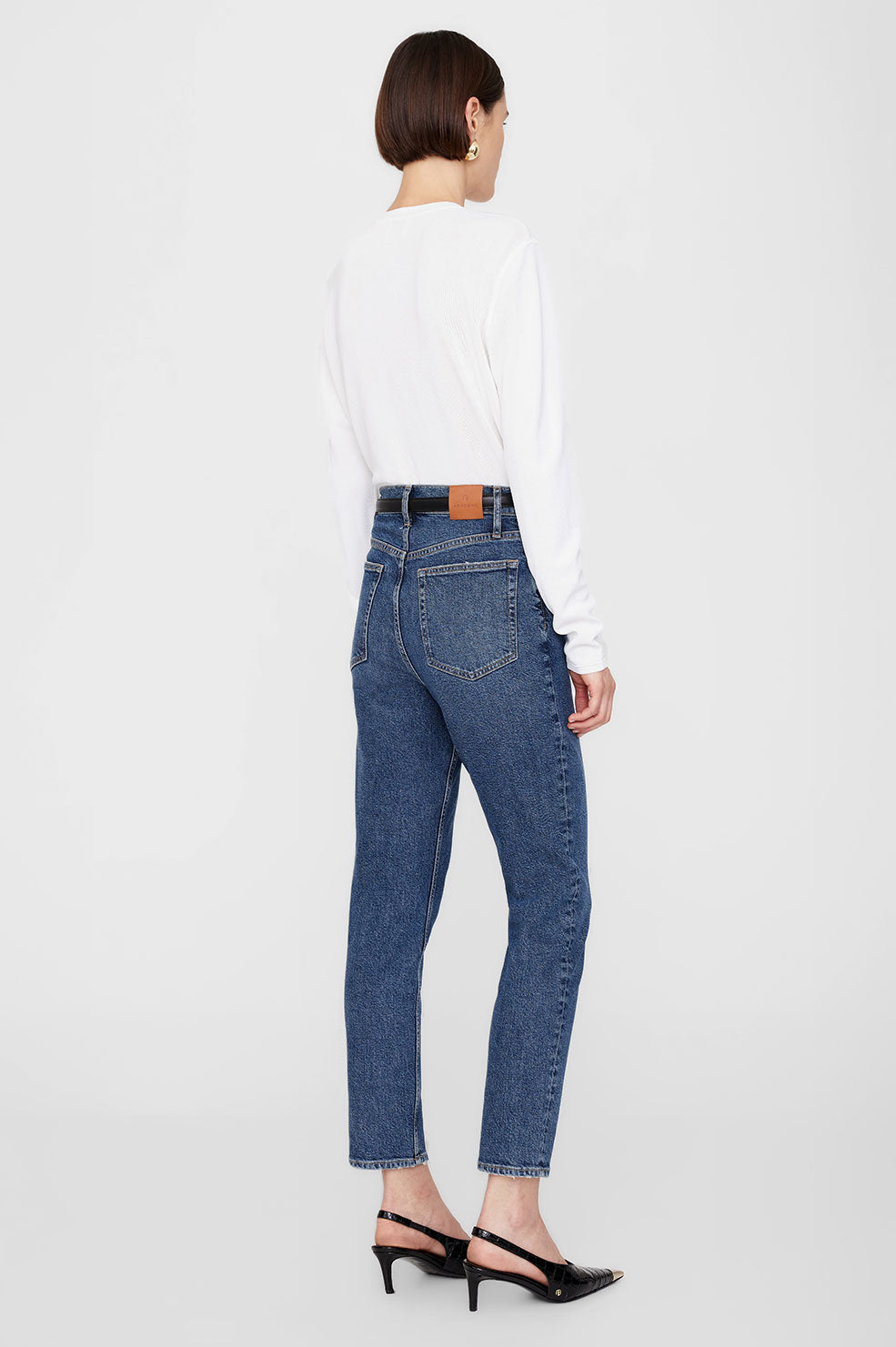 ANINE BING Giorgio Long Sleeve Sweater | Ivory