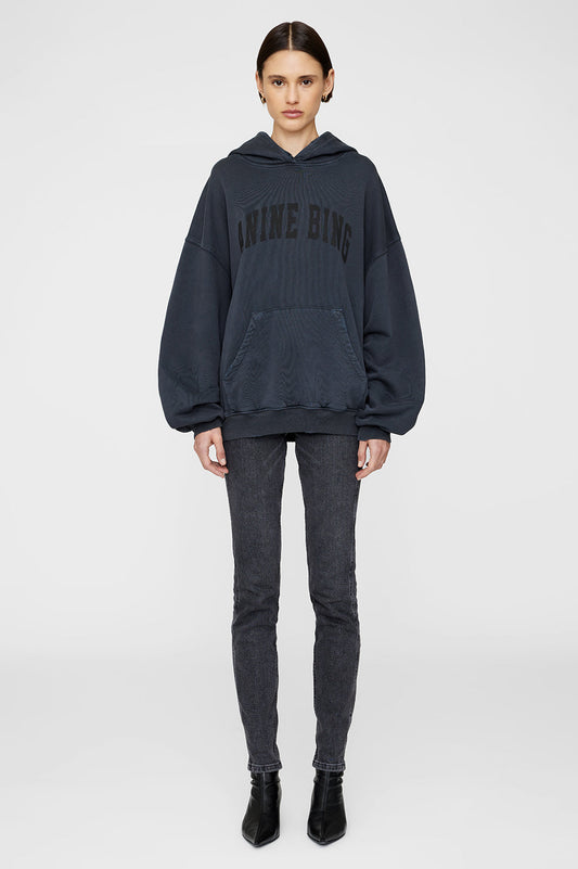 ANINE BING Harvey Sweatshirt | Washed Black