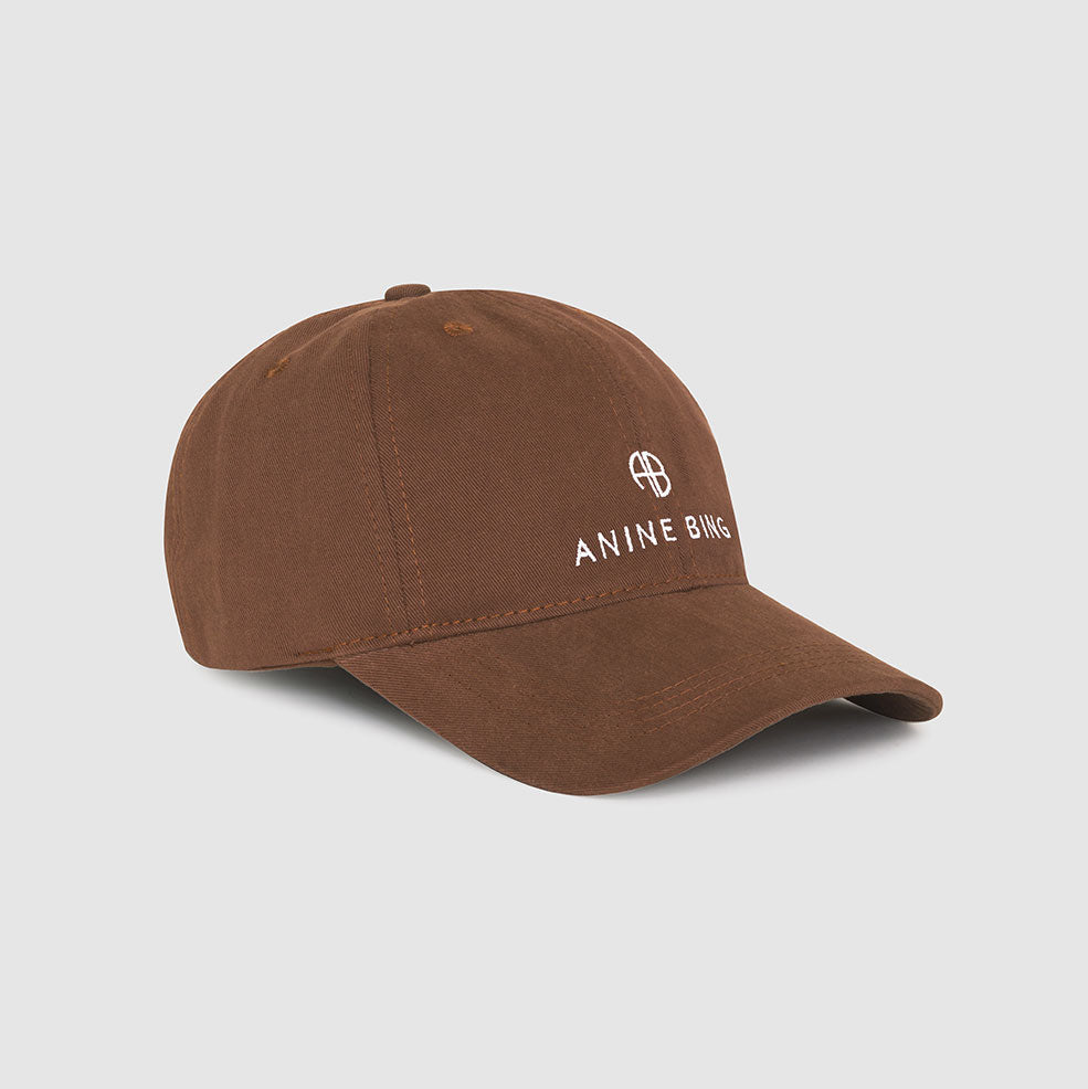 ANINE BING Jeremy Baseball Cap Letterman | Dark Camel