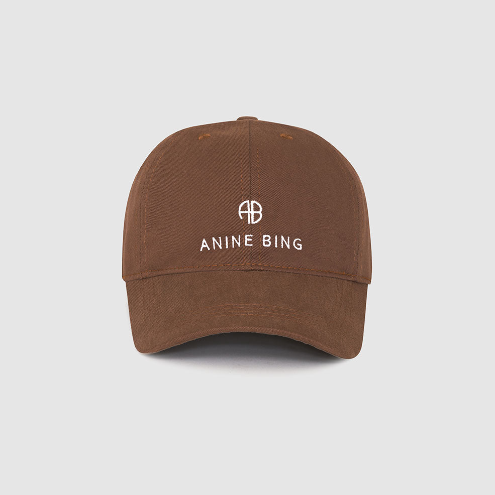 ANINE BING Jeremy Baseball Cap Letterman | Dark Camel