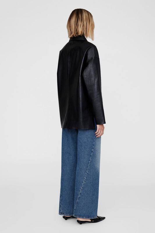 ANINE BING Luca Jacket | Black Recycled Leather