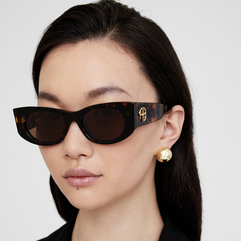ANINE BING Madrid Sunglasses | Dark Tortoise – Shop Sunday School