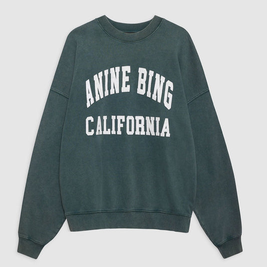 ANINE BING Miles Sweatshirt | Washed Dark Sage