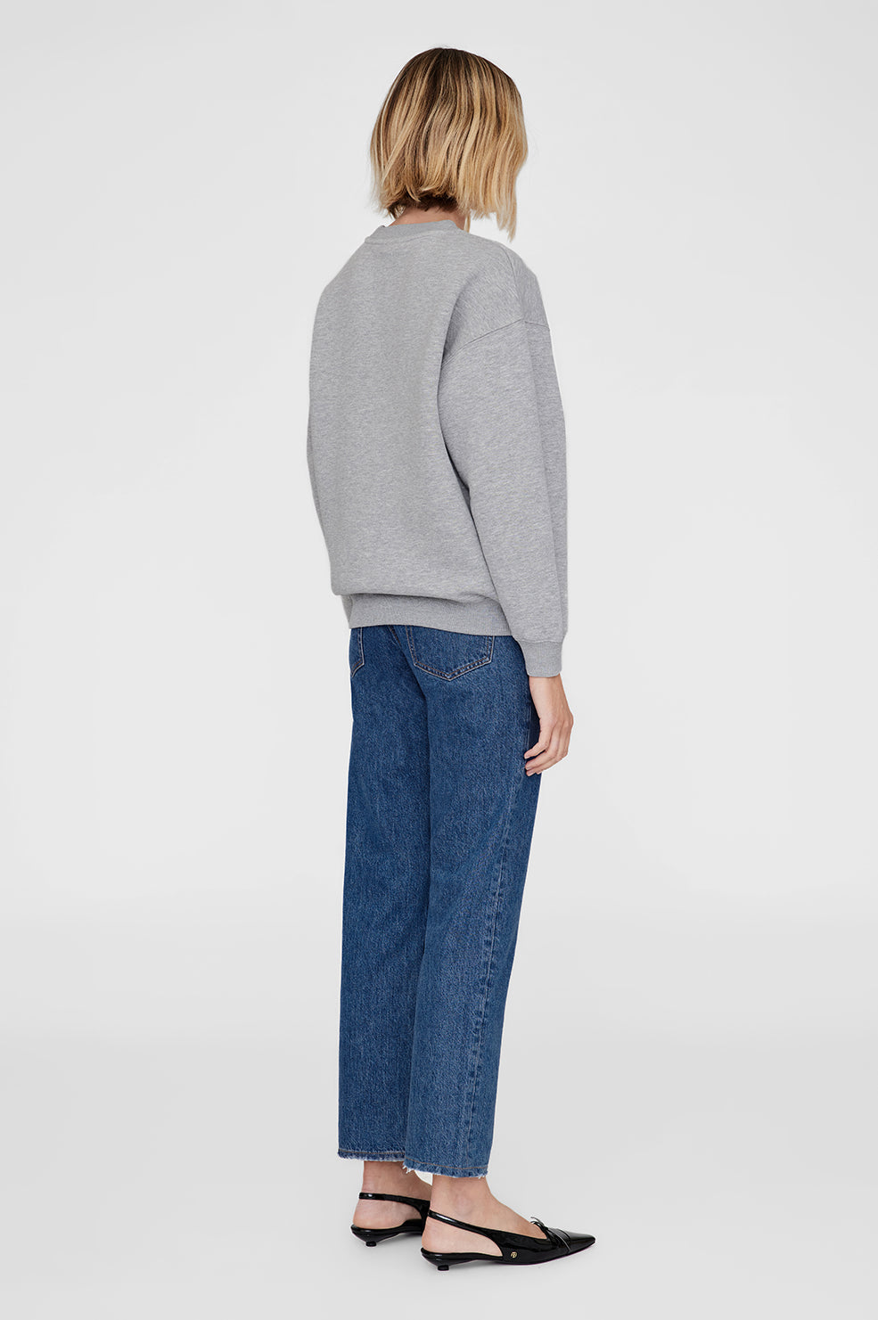ANINE BING Spencer Sweatshirt | Medium Heather Grey