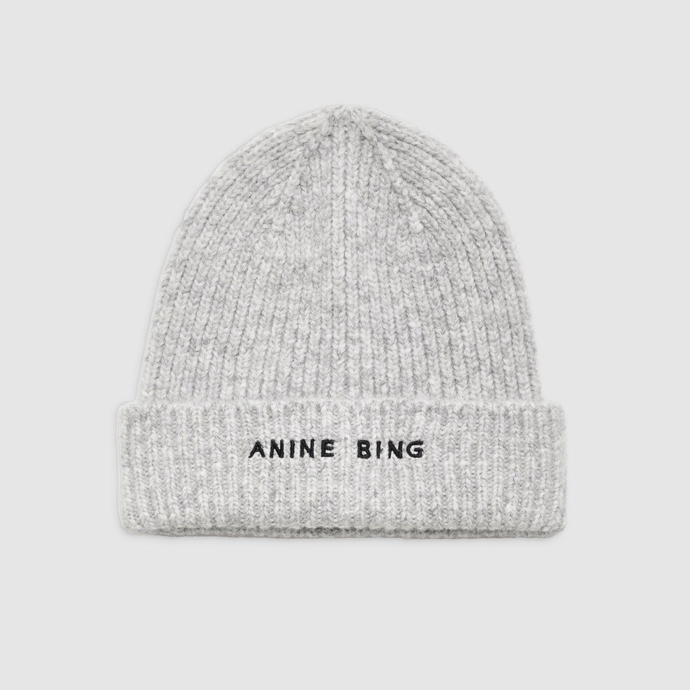 ANINE BING Elia Beanie - Heather Charcoal