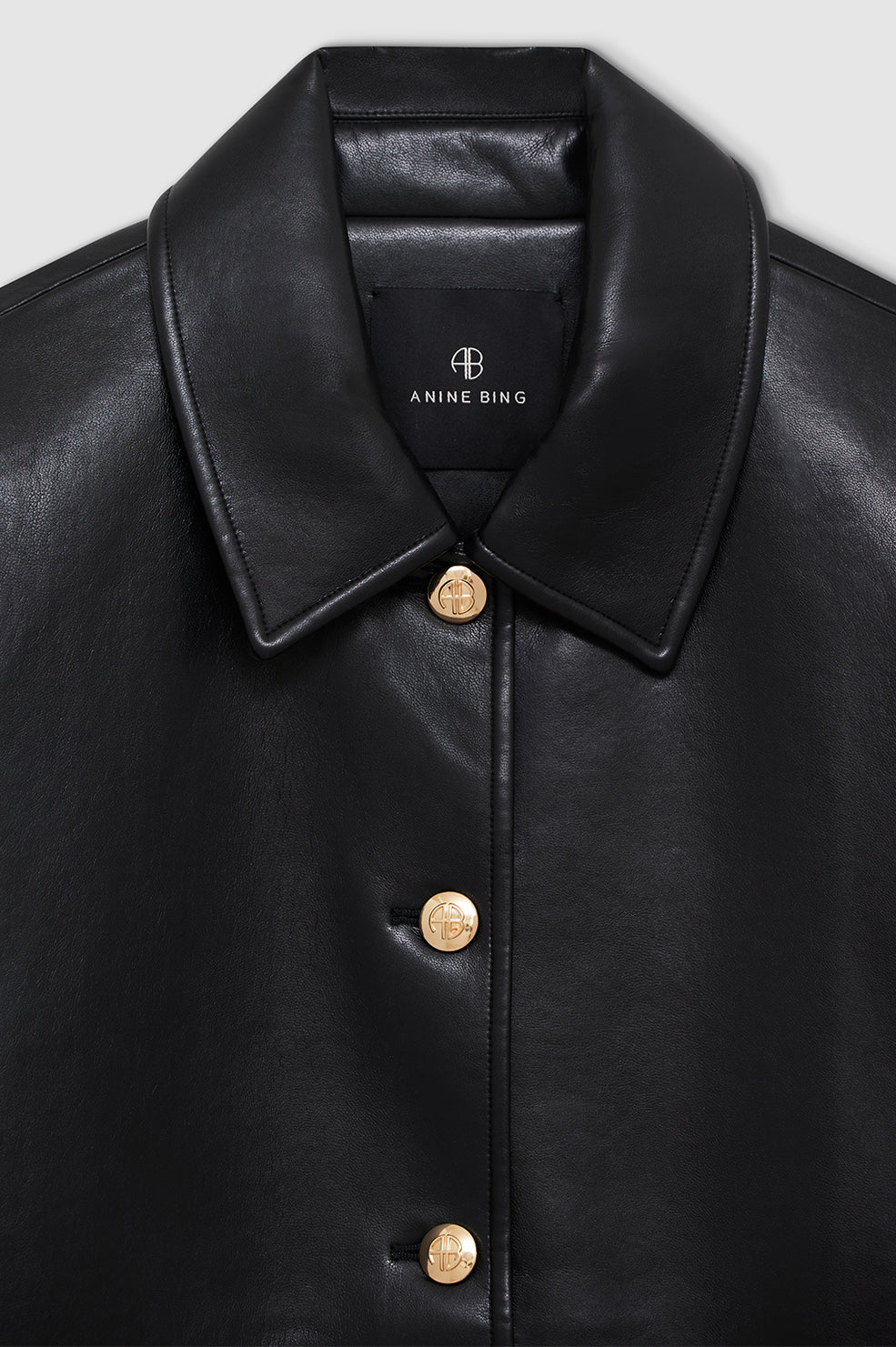 ANINE BING Luca Jacket | Black Recycled Leather