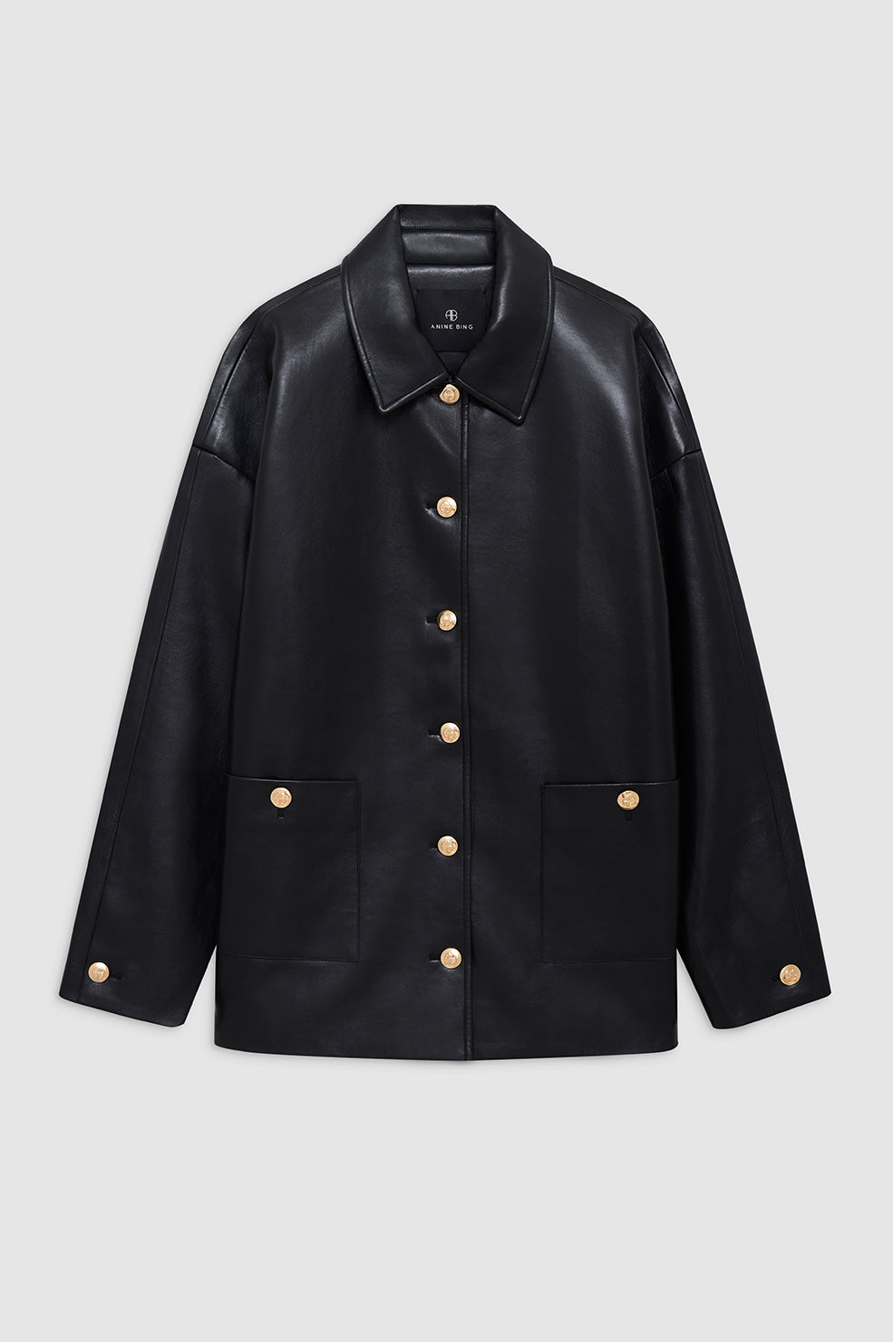 ANINE BING Luca Jacket | Black Recycled Leather