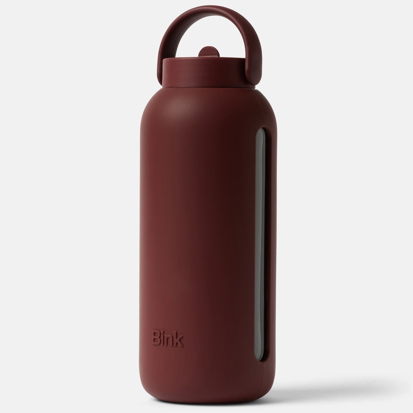 Dark Cherry Red Water Bottle Bink flip cap straw