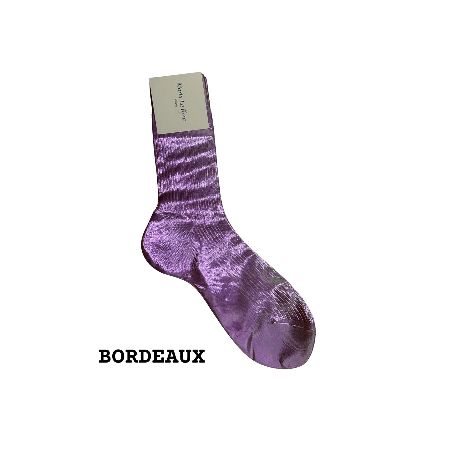 MARIA LA ROSA Cangiante Ribbed Laminated Socks