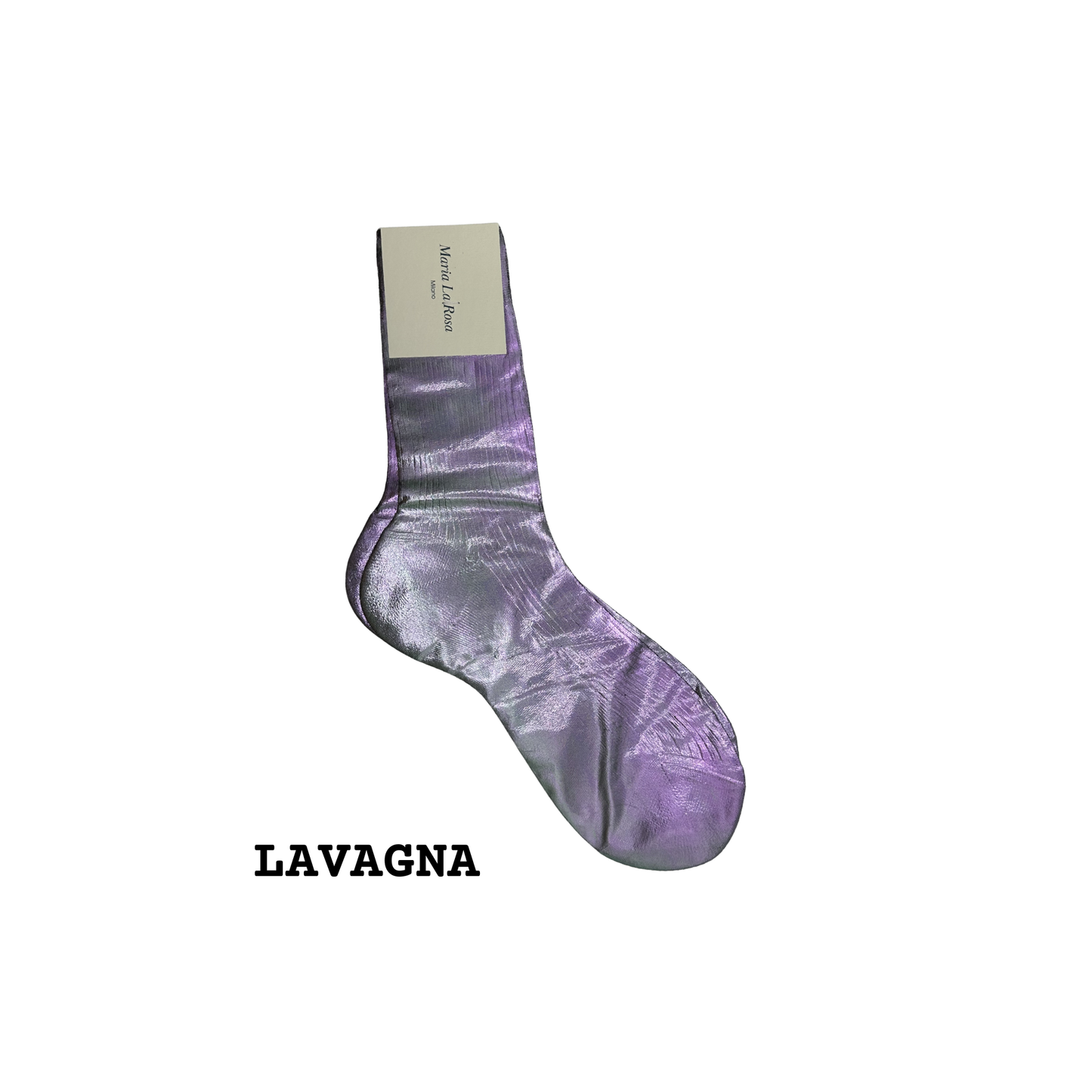 MARIA LA ROSA Cangiante Ribbed Laminated Socks