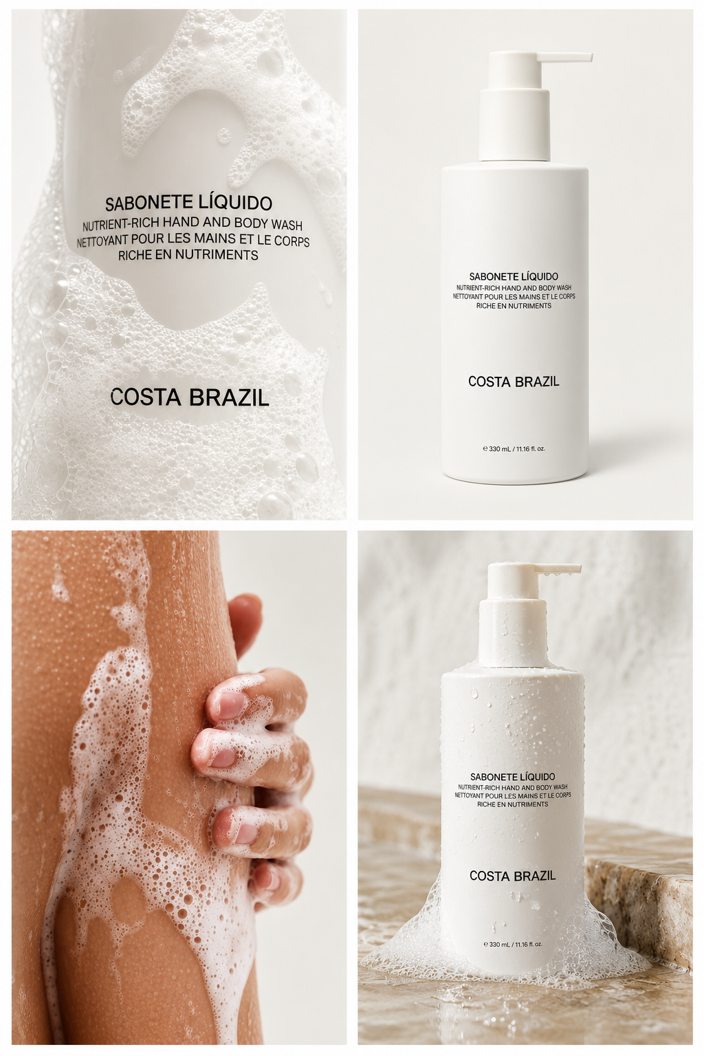 COSTA BRAZIL Nutrient-Rich Body Wash with Hyaluronic Acid