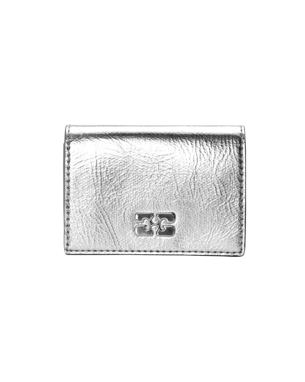 GANNI Bou Flap Card Holder | SIlver