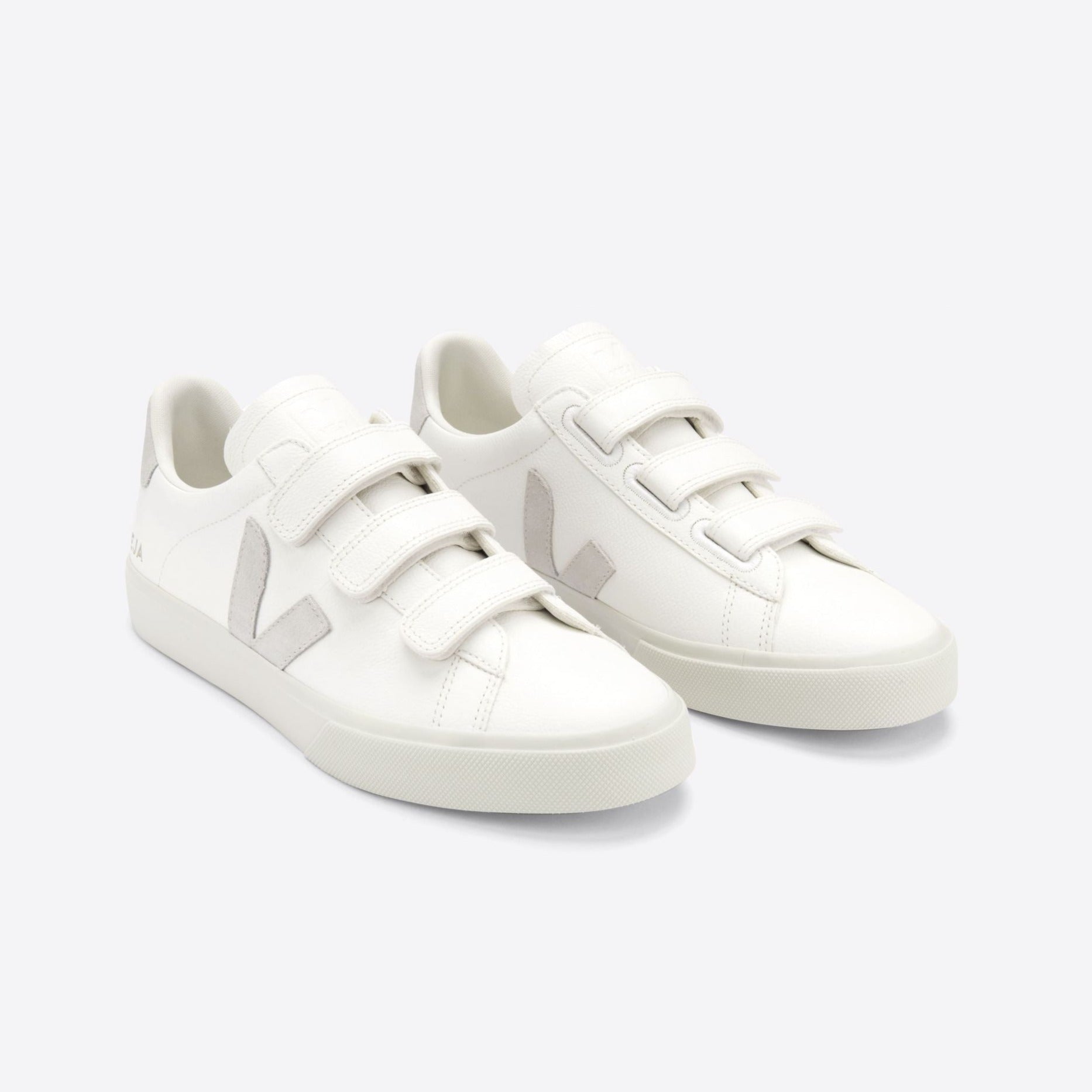 VEJA Recife Velcro Sneakers Chromefree Leather Natural