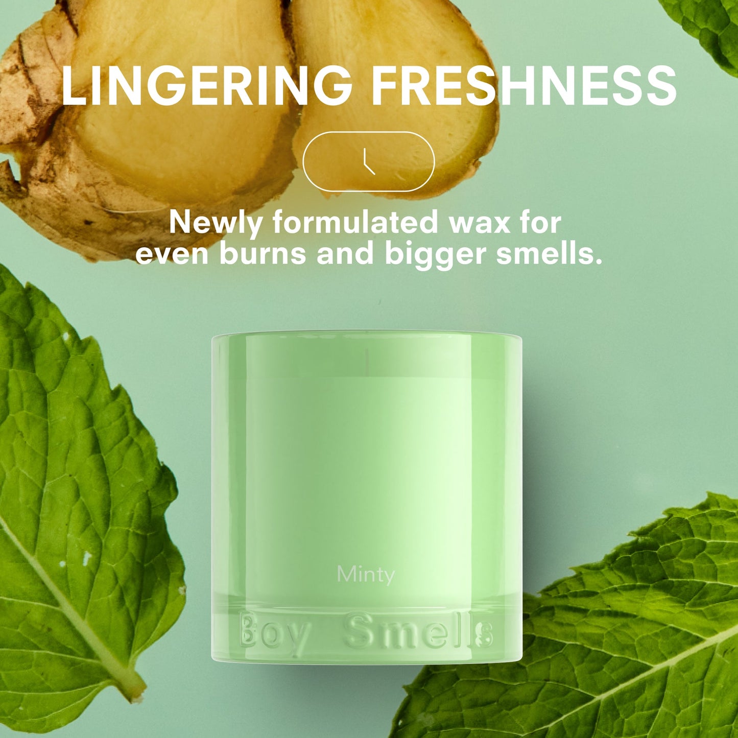 Boy Smells Minty Candle