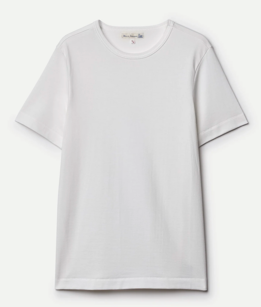 MERZ B SCHWANEN | Vintage Machine Refined Classic Fit T-Shirt-2M15 | White