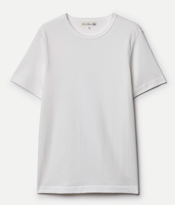 MERZ B SCHWANEN | Vintage Machine Refined Classic Fit T-Shirt-2M15 | White