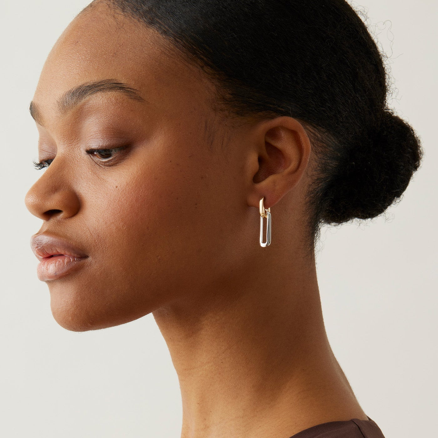 JENNY BIRD Teeni Detachable Link Earring | Two Tone