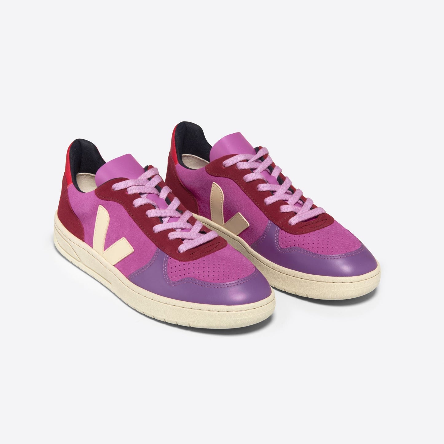 VEJA V-10 Suede Multico Ultraviolet Calcaire