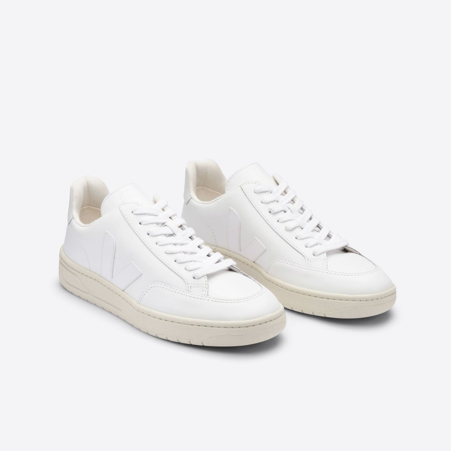 VEJA V-12 Leather Sneakers Extra White/White