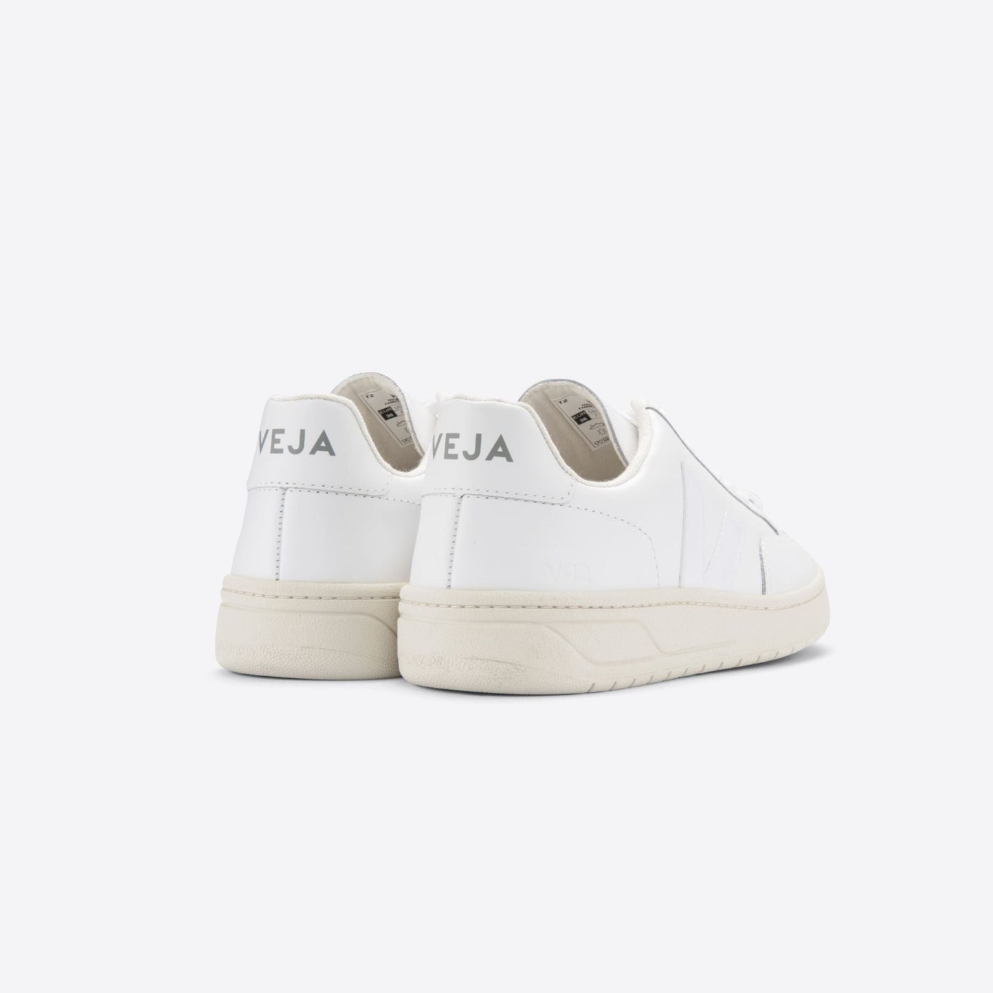 VEJA V-12 Leather Sneakers | Extra White/White