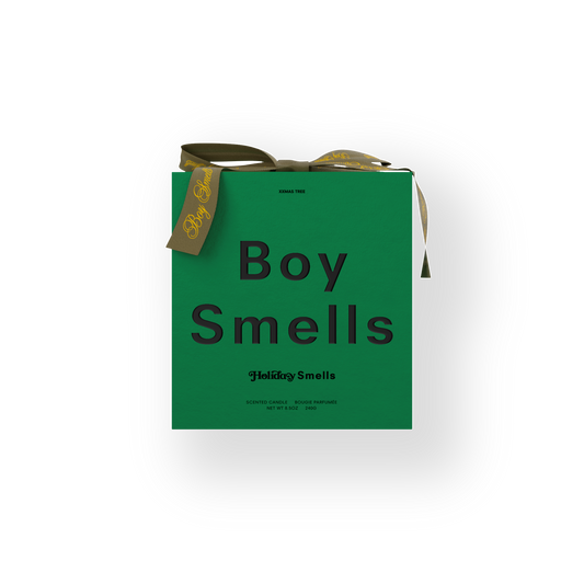 Boy Smells Xxmas Tree Candle box