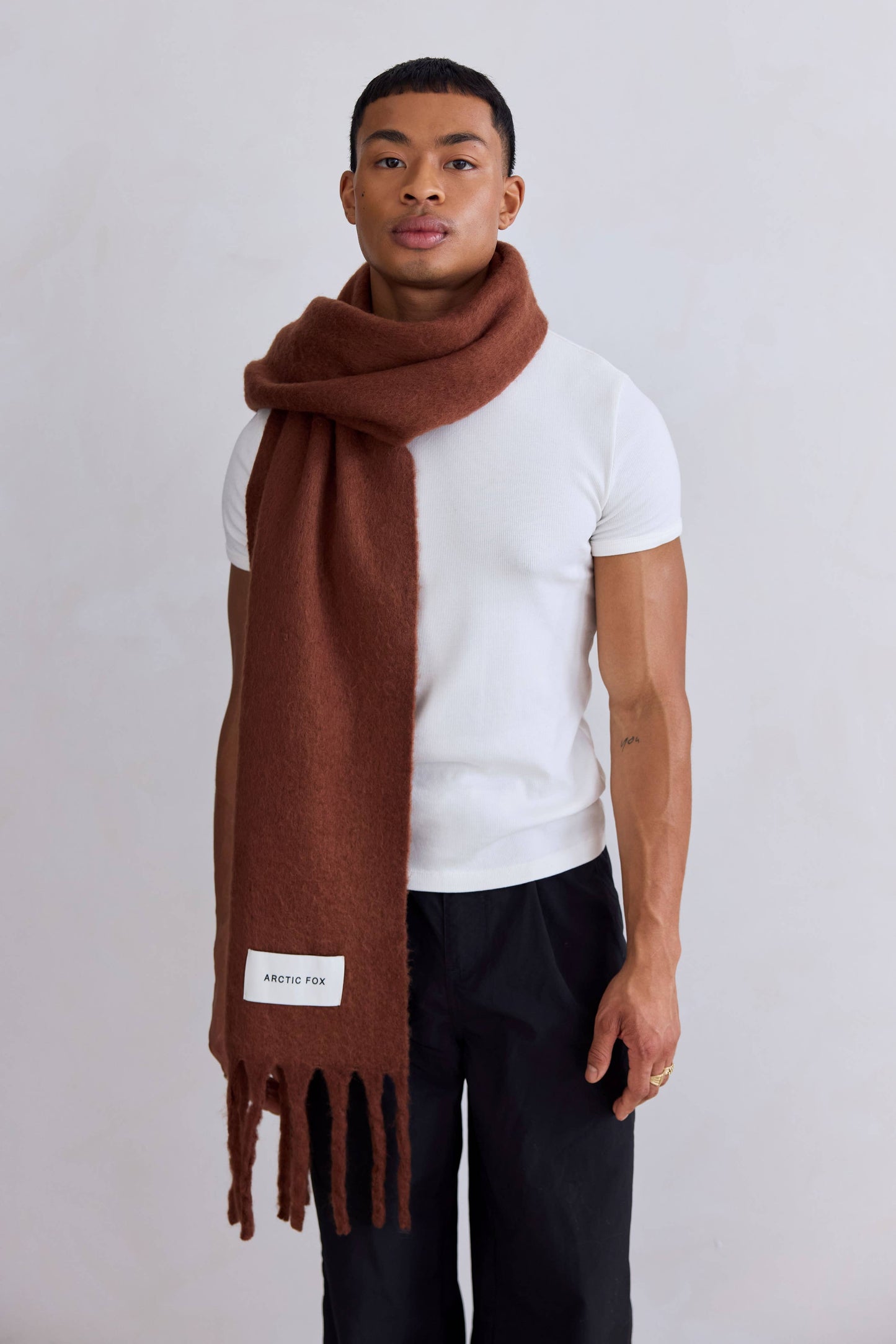 ARCTIC FOX The Stockholm Scarf - 100% Recycled - Sepia - FW25