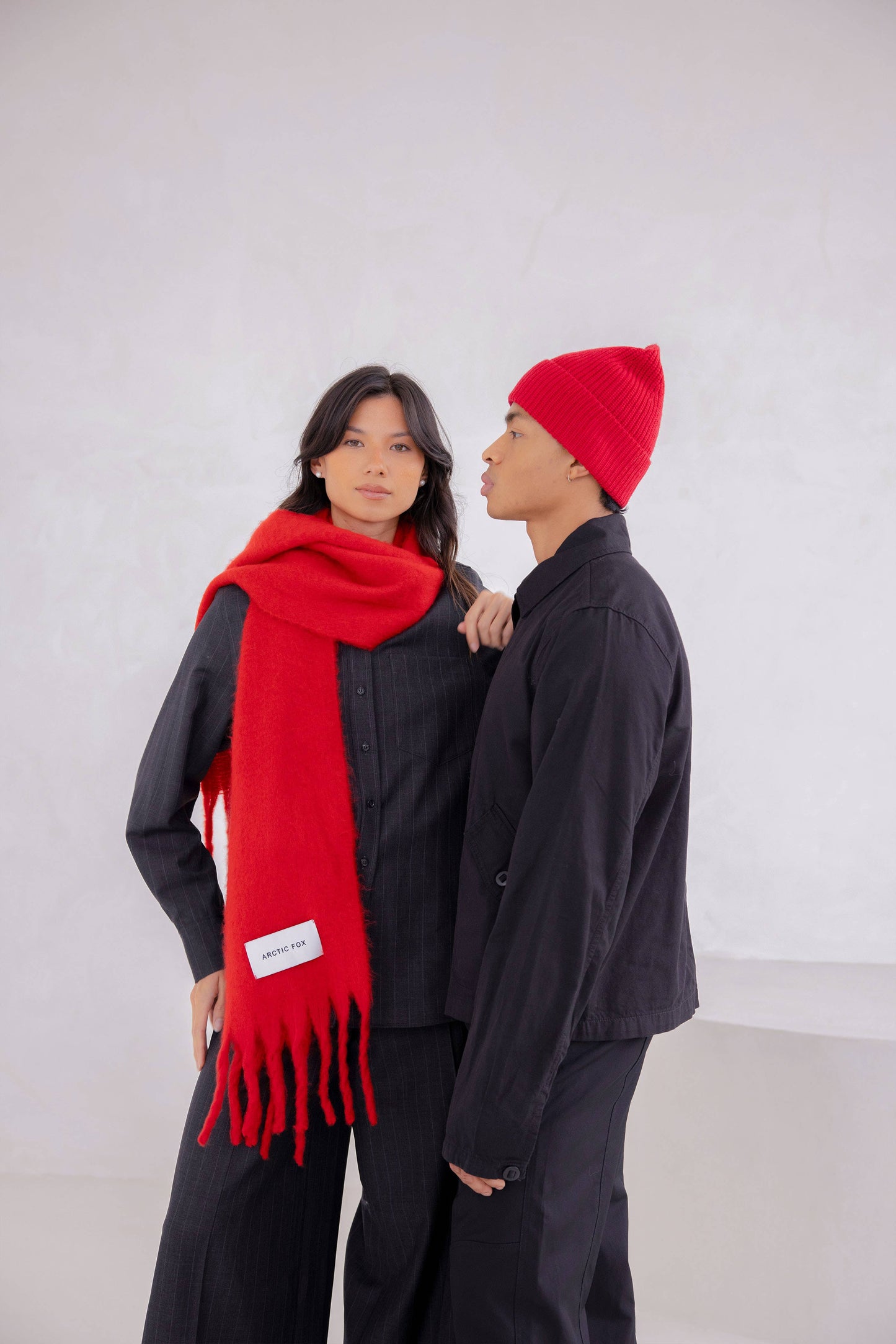 ARCTIC FOX The Stockholm Scarf - 100% Recycled - Crimson Red - FW25