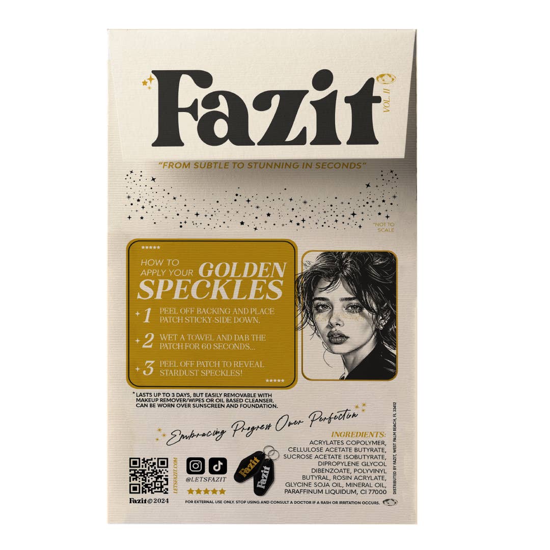 FAZIT Gold Glitter Freckles Makeup Patches for Halloween