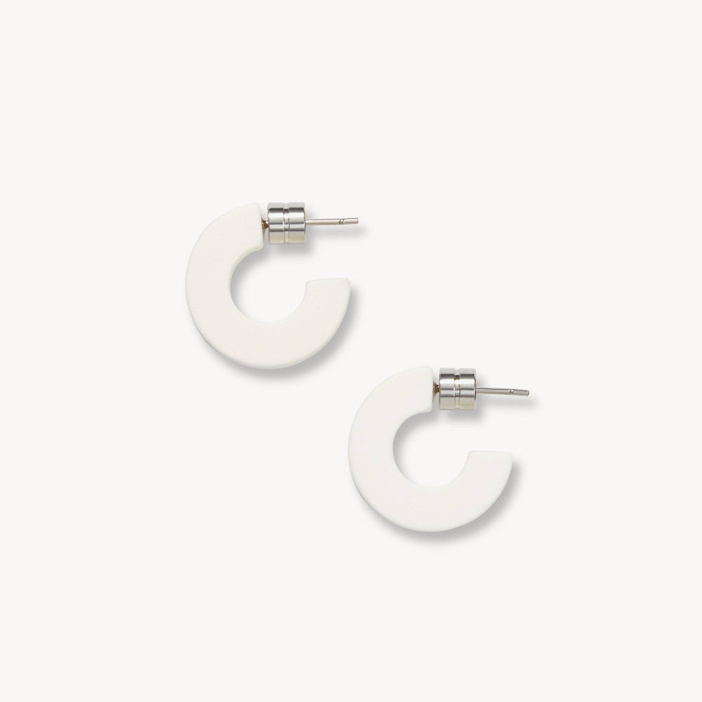 MACHETE Muse Hoops | White Matte