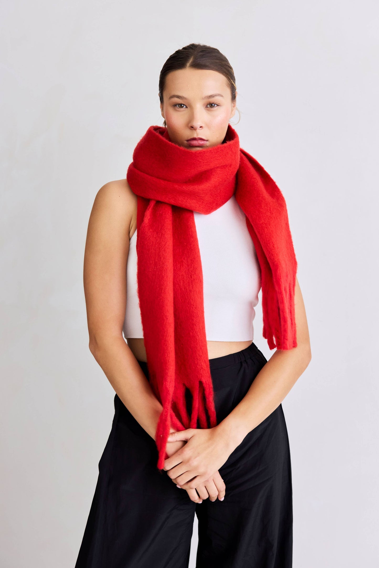 ARCTIC FOX The Stockholm Scarf - 100% Recycled - Crimson Red - FW25