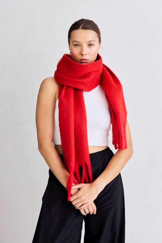 ARCTIC FOX The Stockholm Scarf - 100% Recycled - Crimson Red - FW25