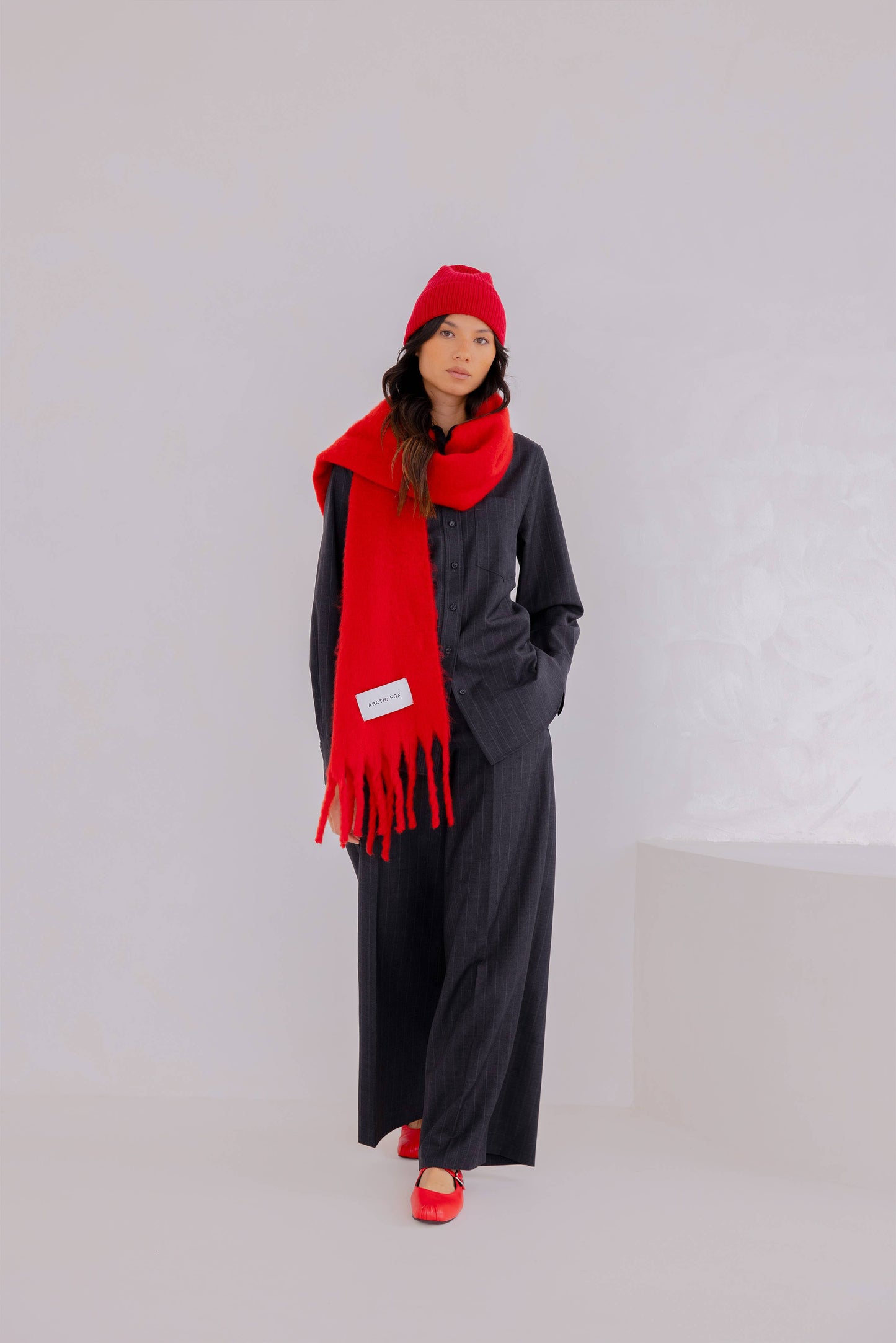 ARCTIC FOX The Stockholm Scarf - 100% Recycled - Crimson Red - FW25
