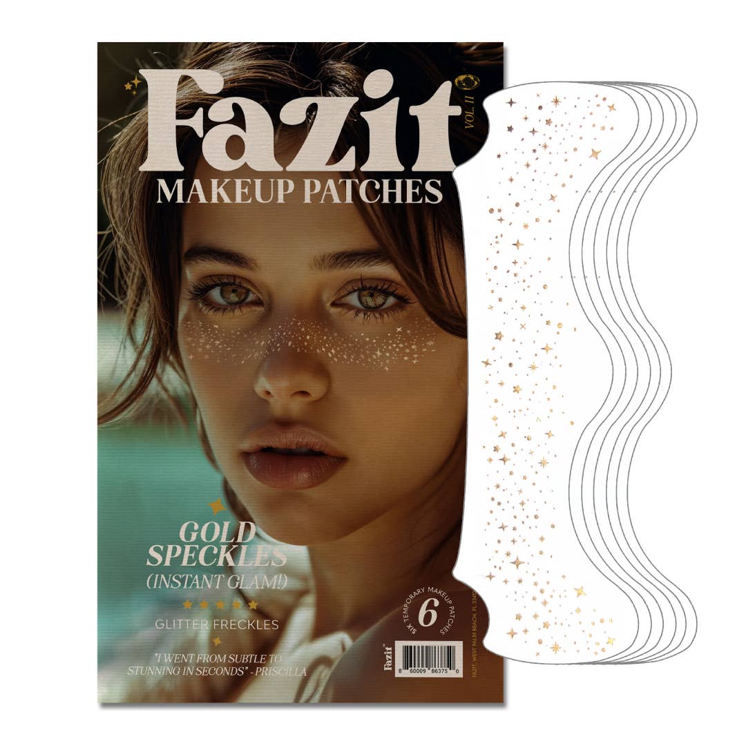 FAZIT Gold Glitter Freckles Makeup Patches for Halloween