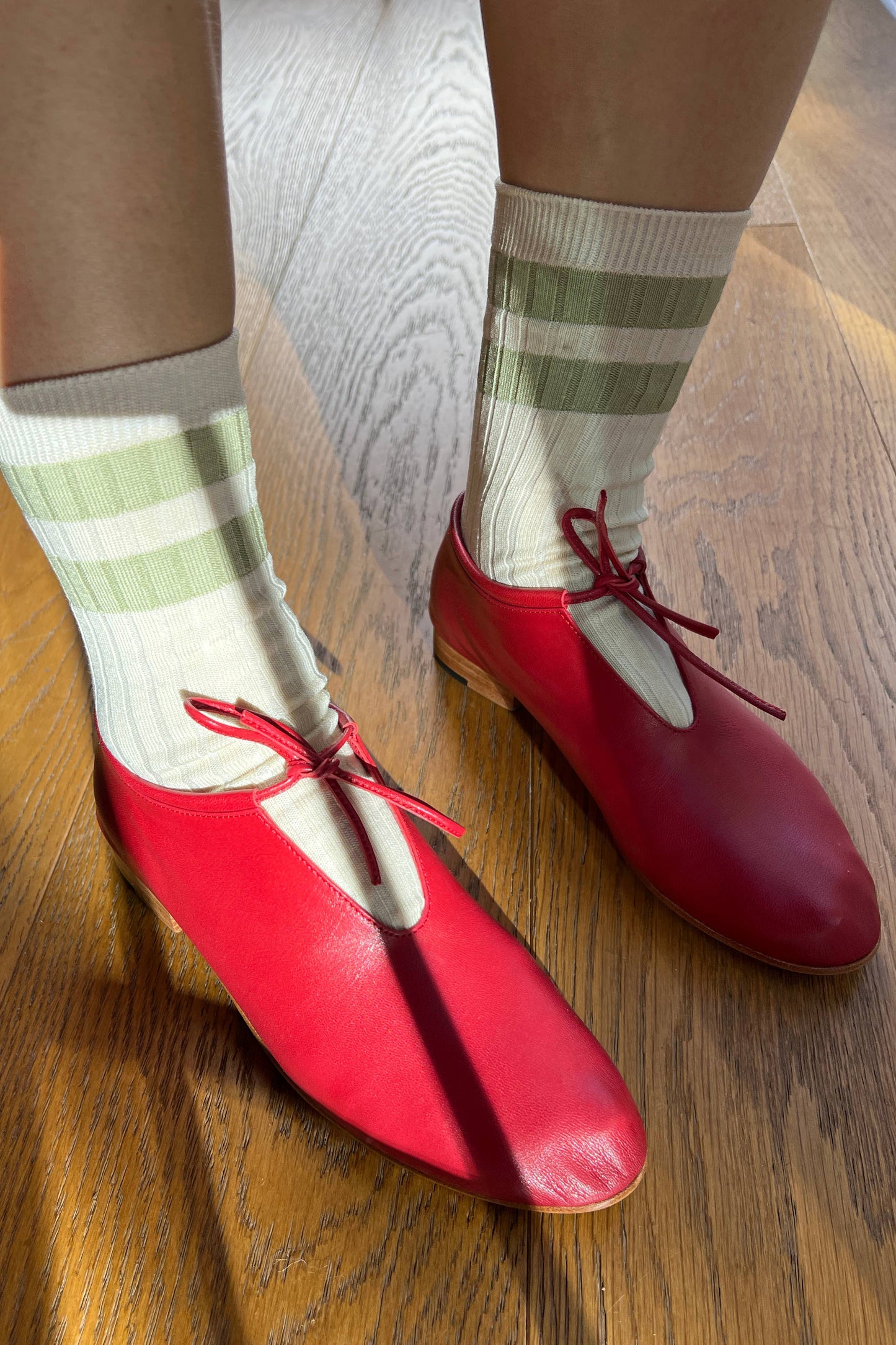 LE BON SHOPPE | Her Socks - Varsity: Cream Black