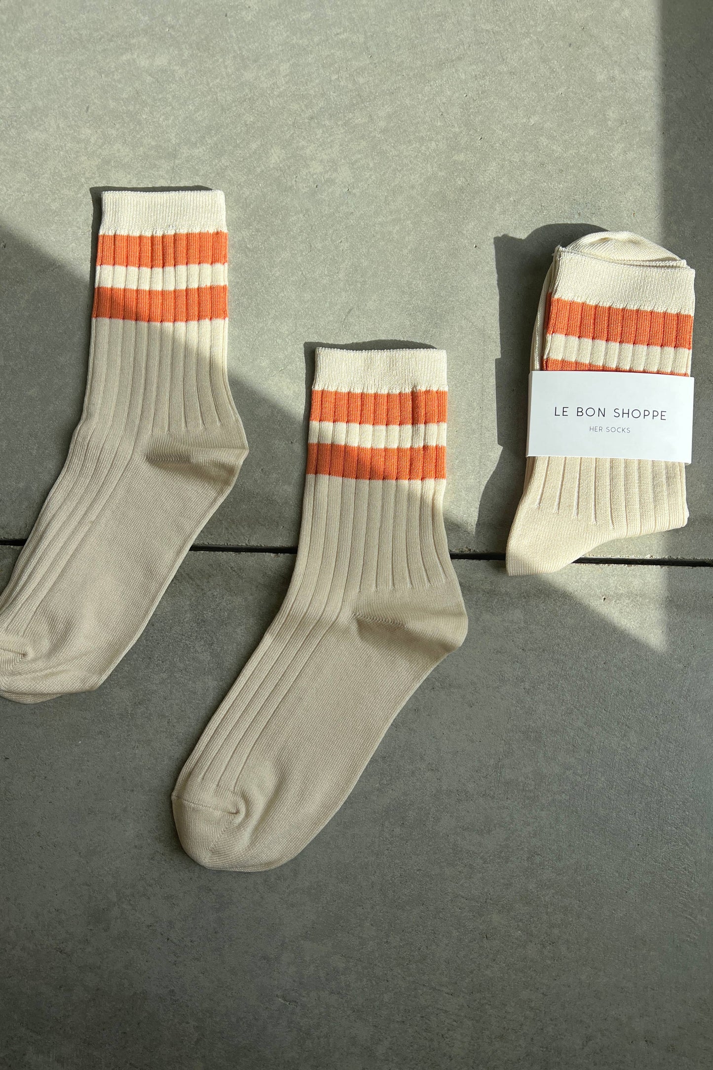 LE BON SHOPPE | Her Socks - Varsity: Cream Black