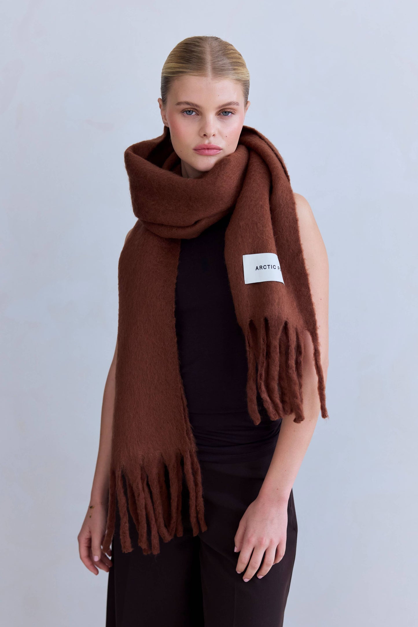 ARCTIC FOX The Stockholm Scarf - 100% Recycled - Sepia - FW25