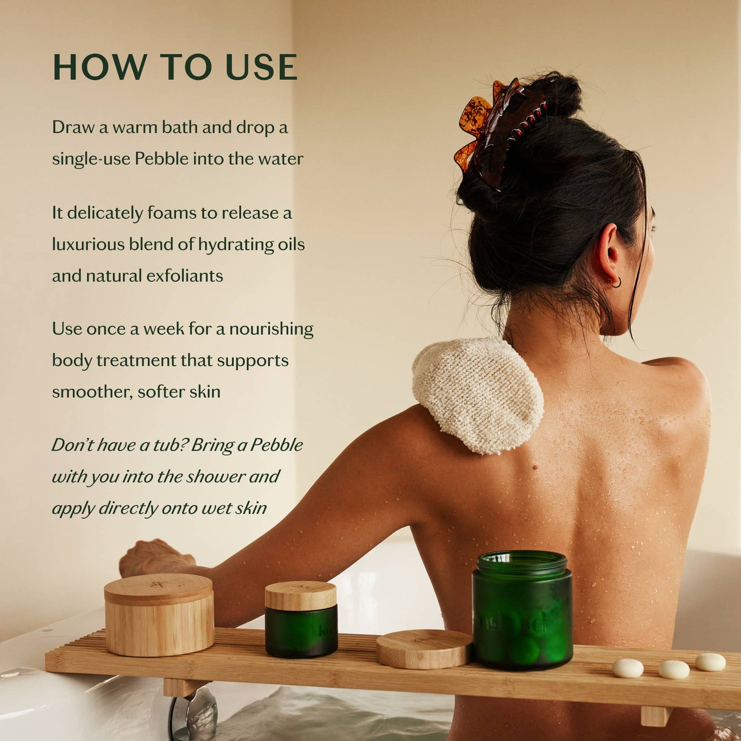 KATE McCLEOD Daily Pebble | Deep Moisturizing Solid Bath & Shower Oil: Tray of 20