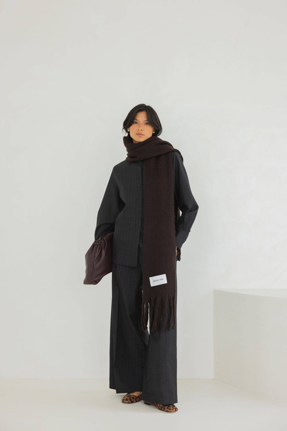 ARCTIC FOX The Reykjavik Scarf - 100% Recycled - Ground Coffee - FW25