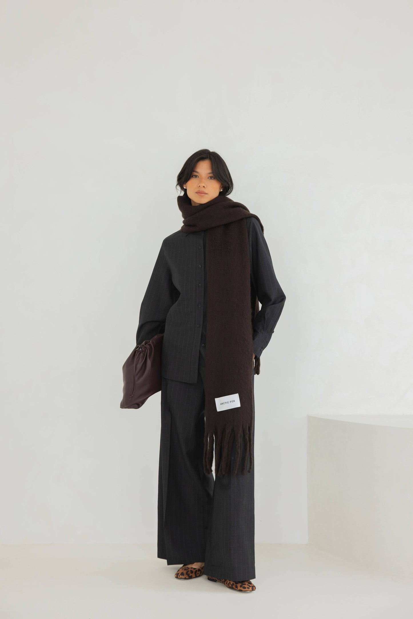 ARCTIC FOX The Reykjavik Scarf - 100% Recycled - Ground Coffee - FW25