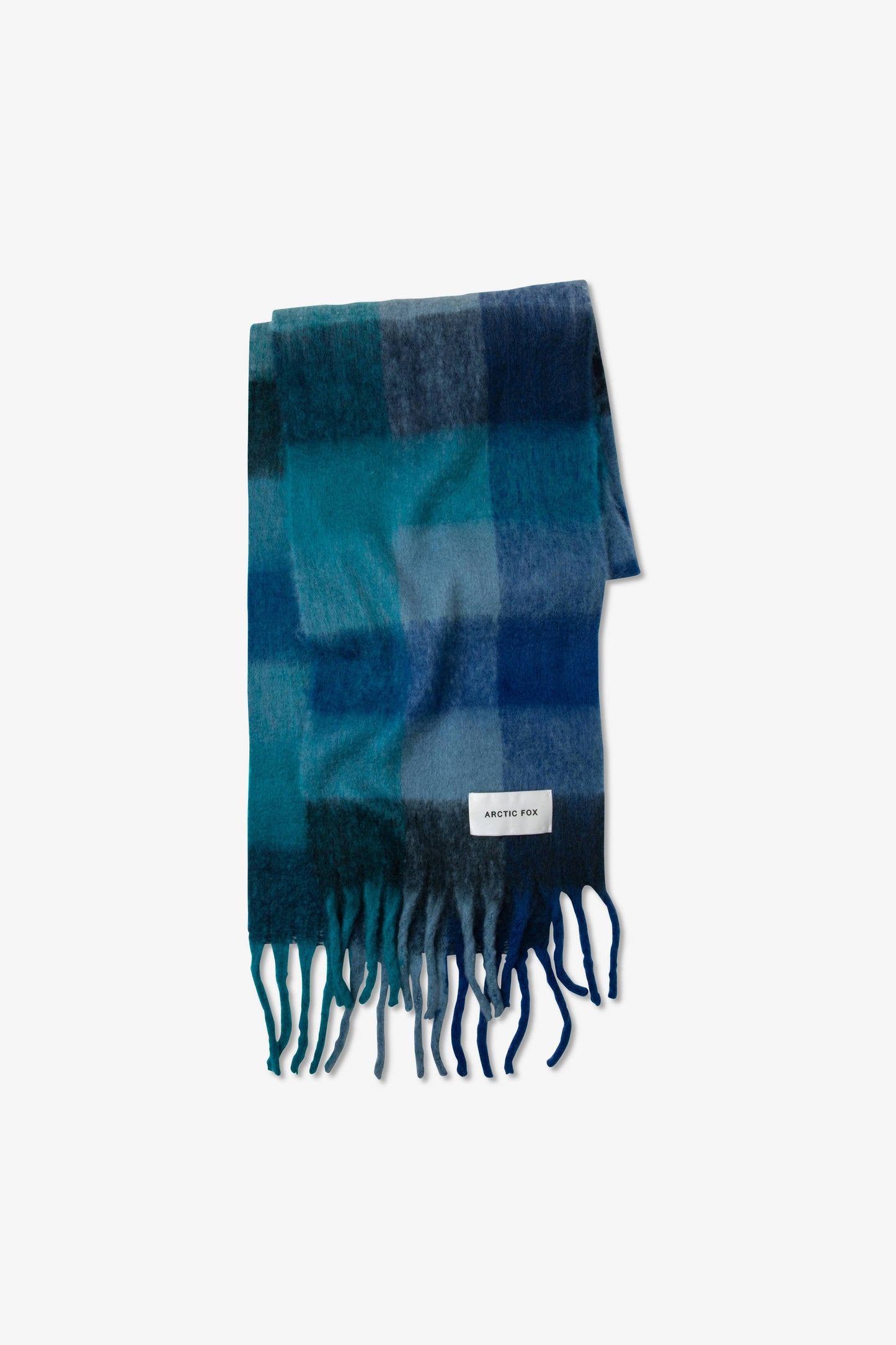 ARCTIC FOX The Reykjavik Scarf - 100% Recycled - Blue Check - FW25