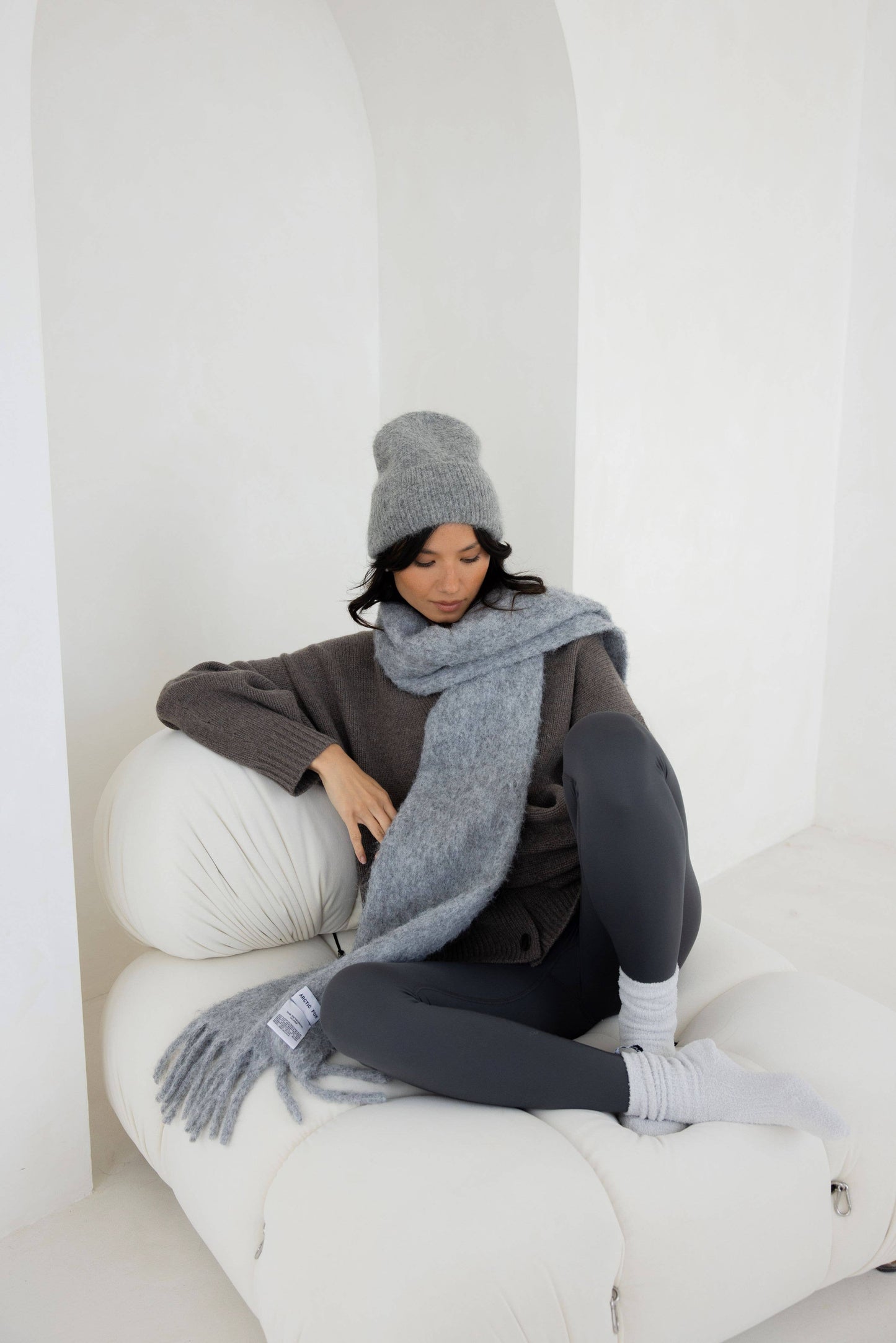 ARCTIC FOX The Alpaca Beanie - Blizzard Grey - FW25