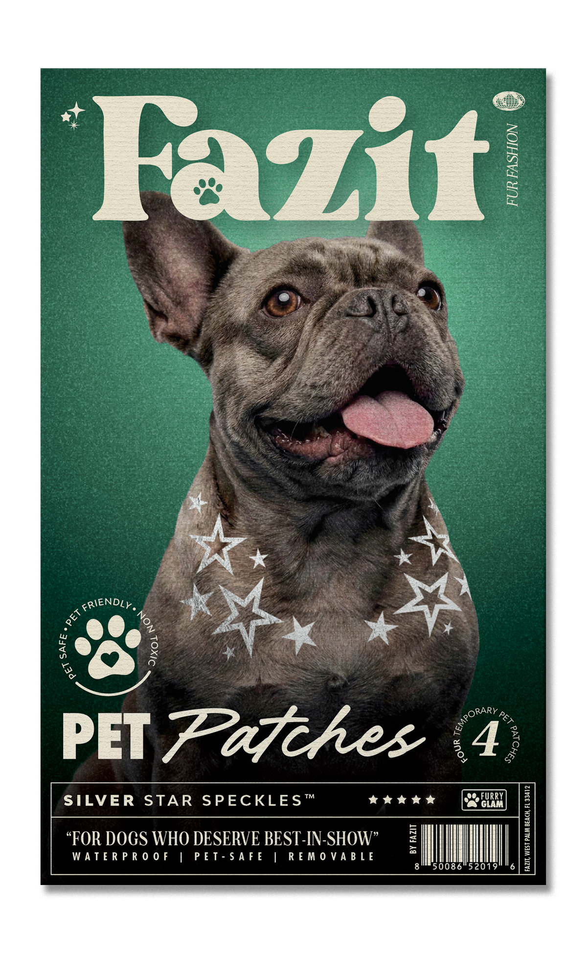 FAZIT Silver Star Speckles Pet Patches for Dogs