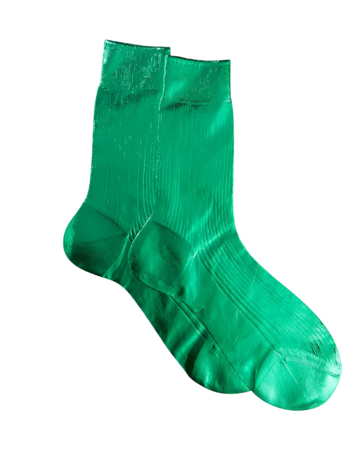 Maria La Rosa One Ribbed Laminated Socks