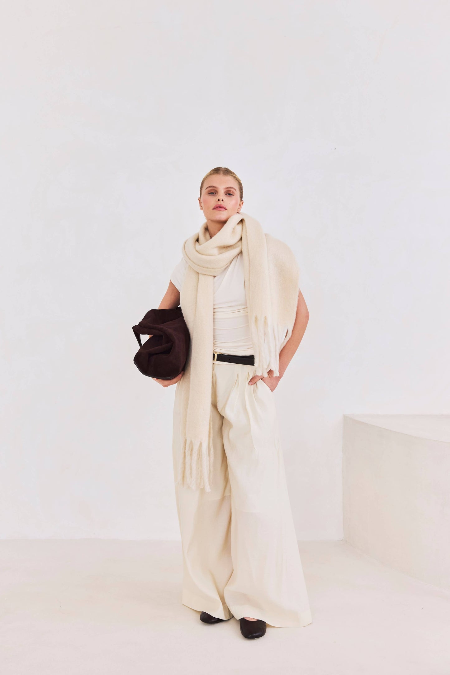 ARCTIC FOX The Reykjavik Scarf - 100% Recycled - Pebble Beige - FW25