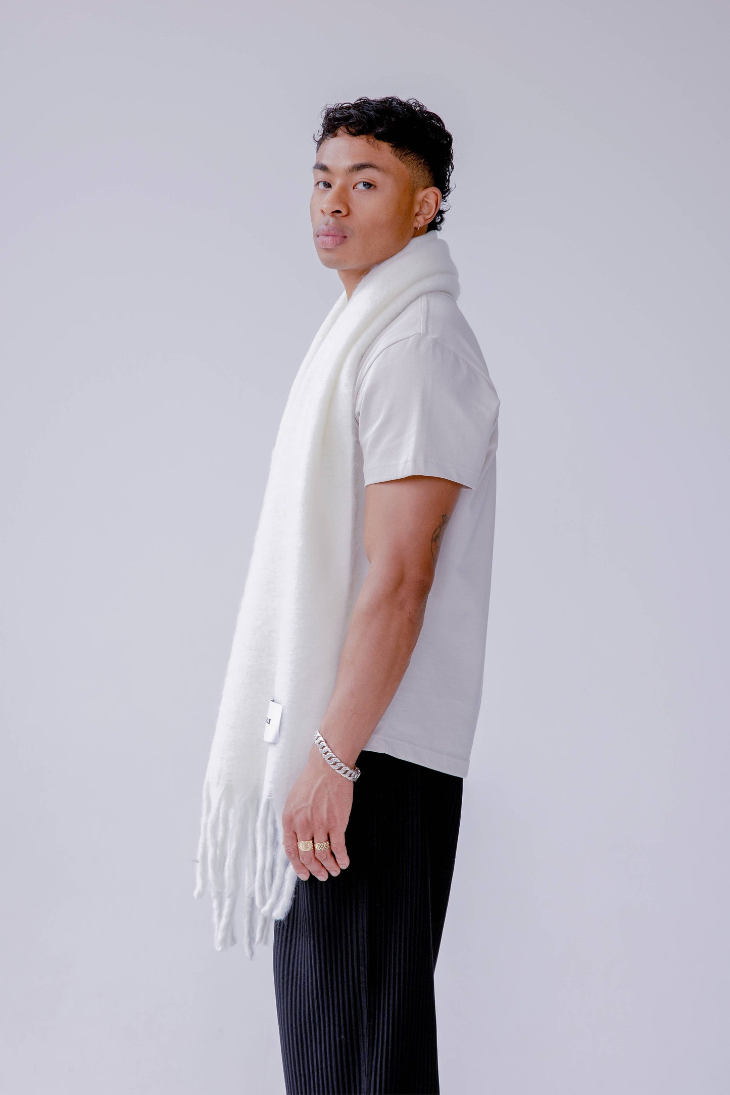 ARCTIC FOX The Stockholm Scarf - 100% Recycled - Polar White - FW25