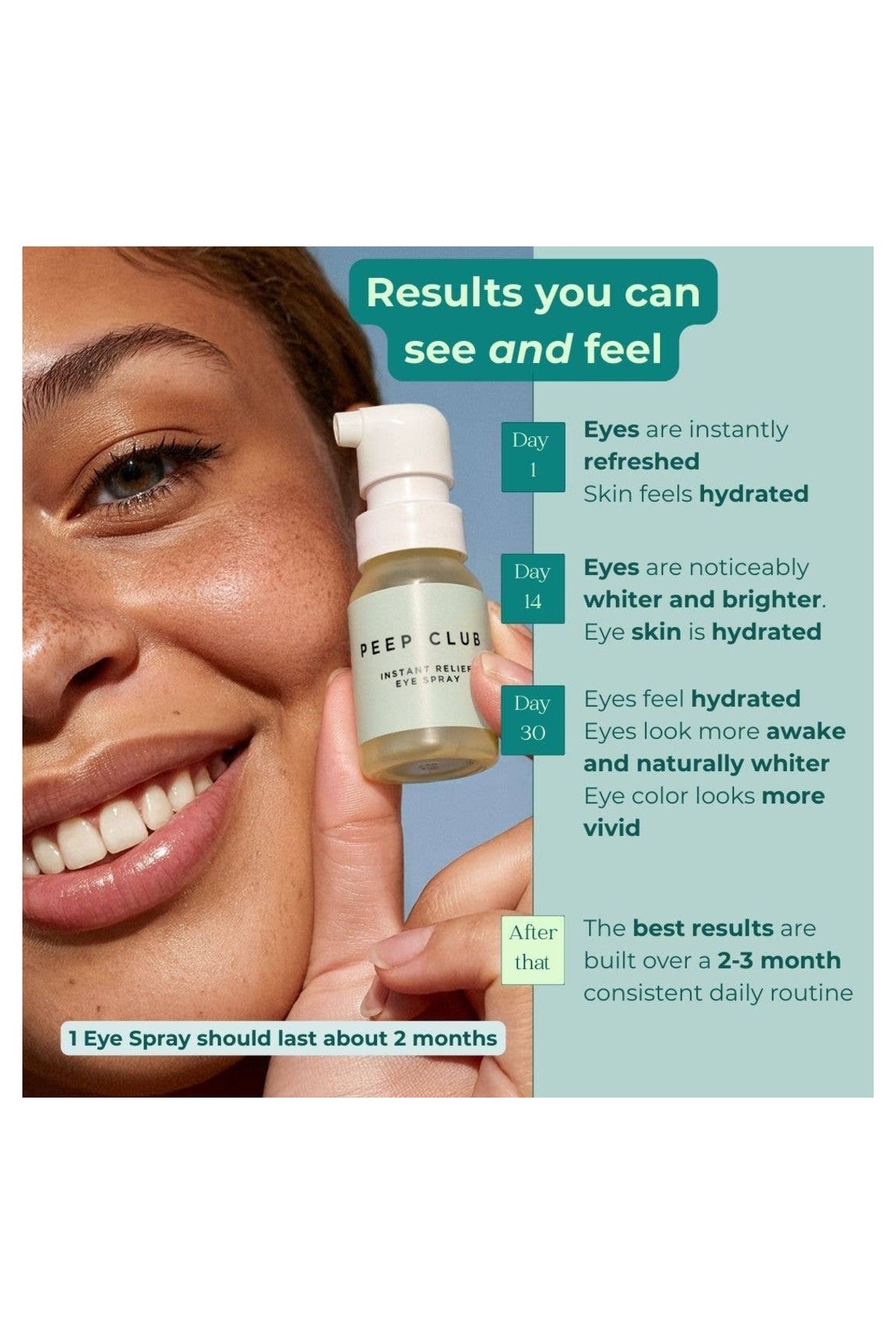 PEEP CLUB Hydrating Eye Spray | Dry & Tired Eye Relief